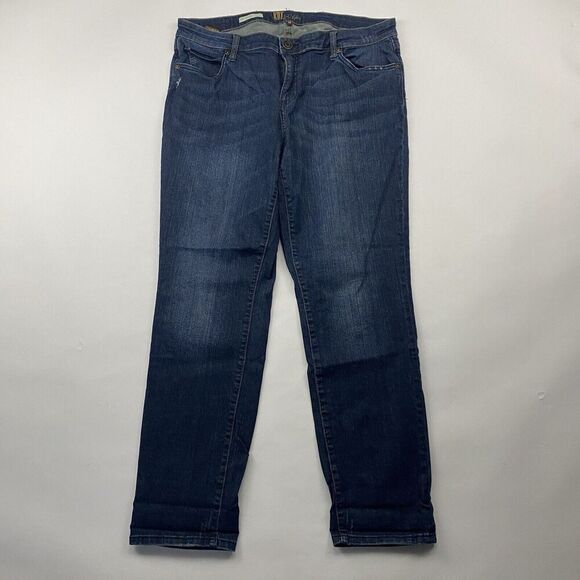 Kut From The Kloth Katy Boyfriend Denim Blue Jeans Dark Wash Stretch Size 14 - Picture 2 of 10
